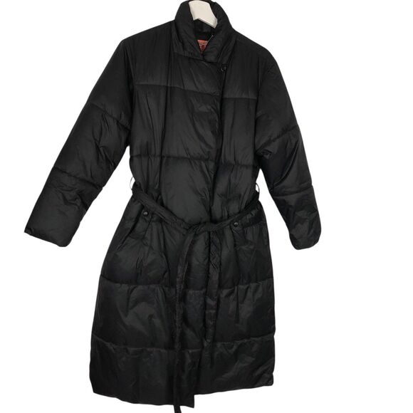 J.Crew SP Long Wrap Polyfill Puffer Jacket with Primaloft Black Belted BD168 - Picture 9 of 12